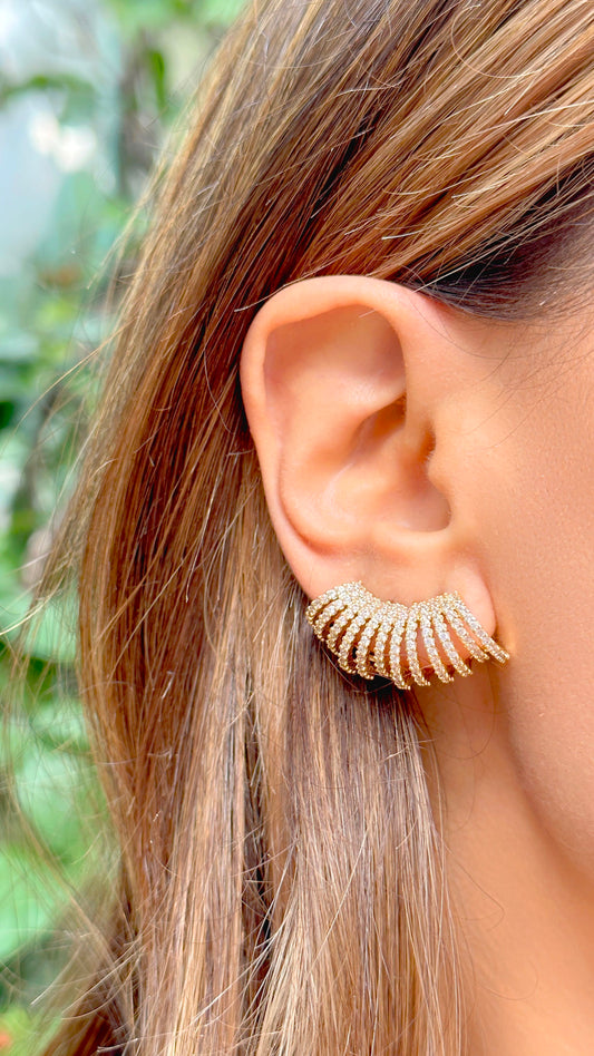Glamurous wave in 18k gold plating