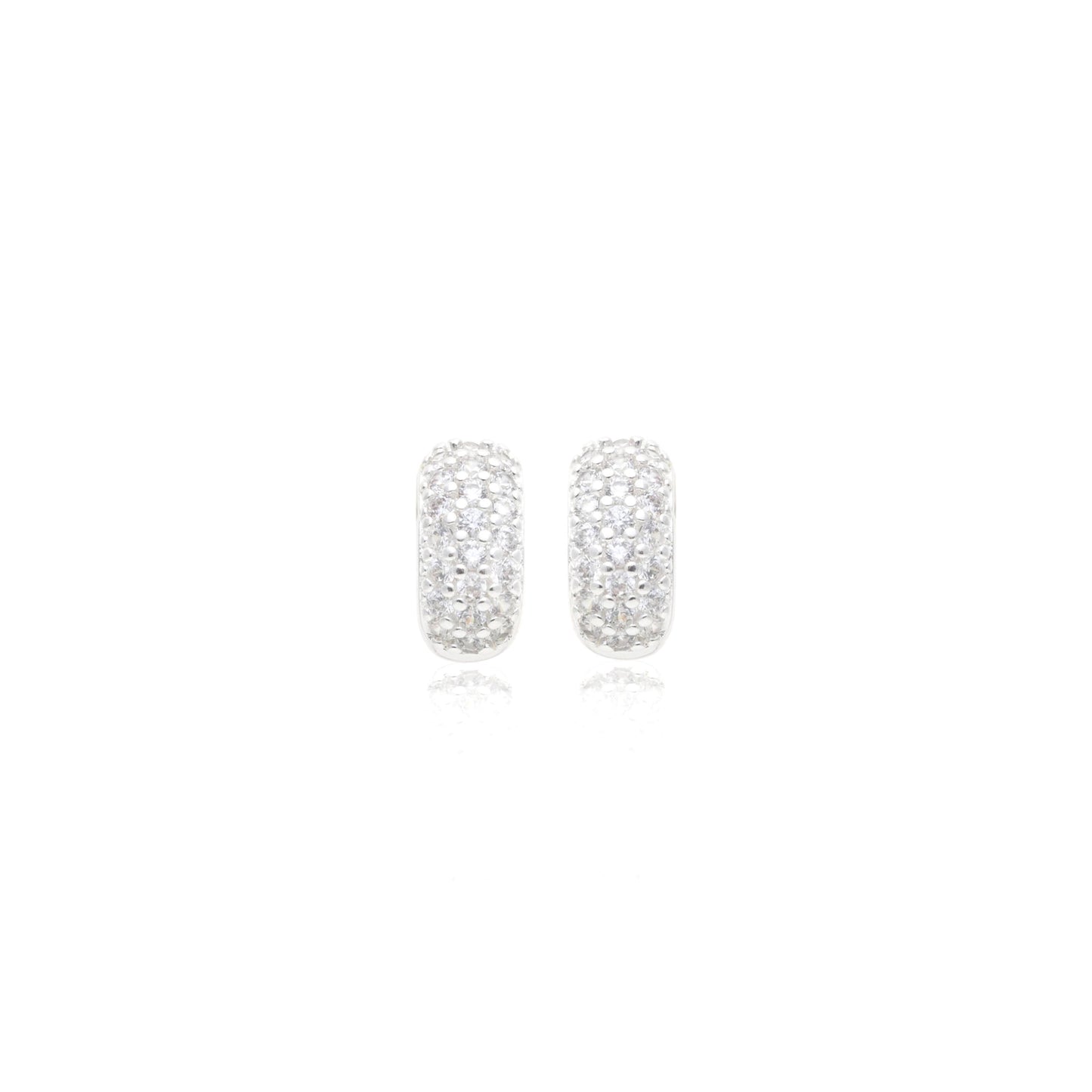 Hoop earring with white cubic zirconia