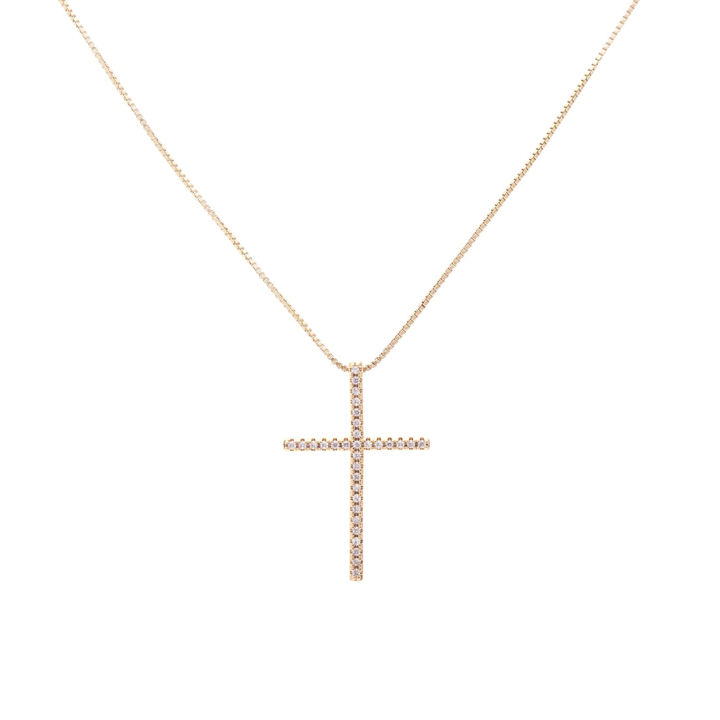 Classic Cross Necklace 18k Gold Plated