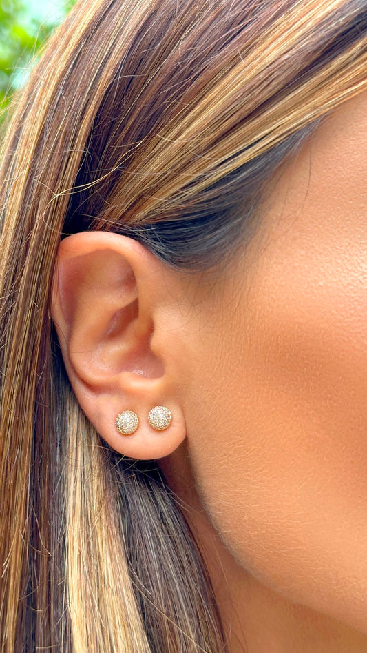 Stud half ball earrings