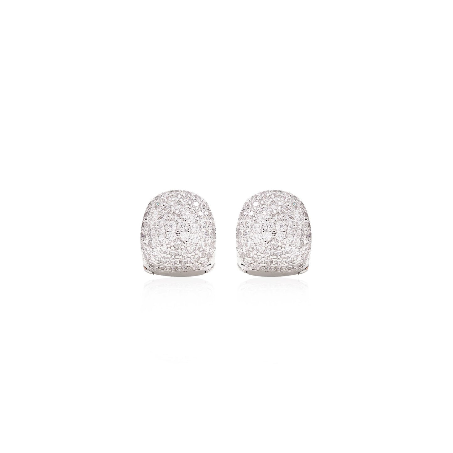 8 Lines of White Zirconia Earrings