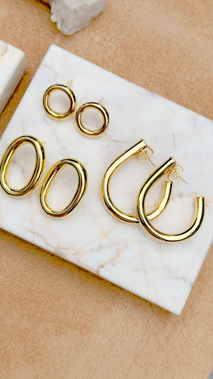 Circle Glossy Earrings