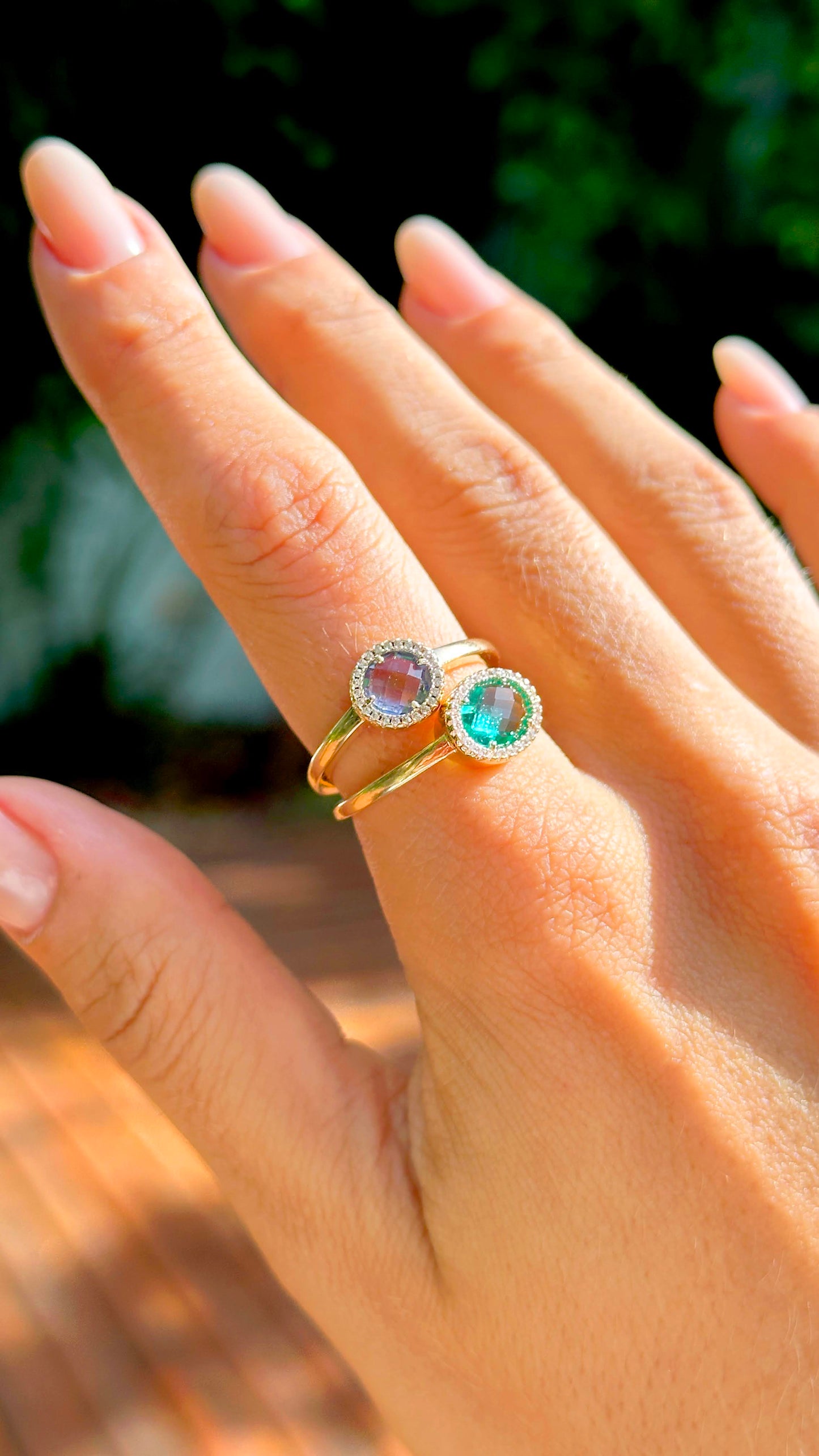 Paraiba Crystal Oval Ring