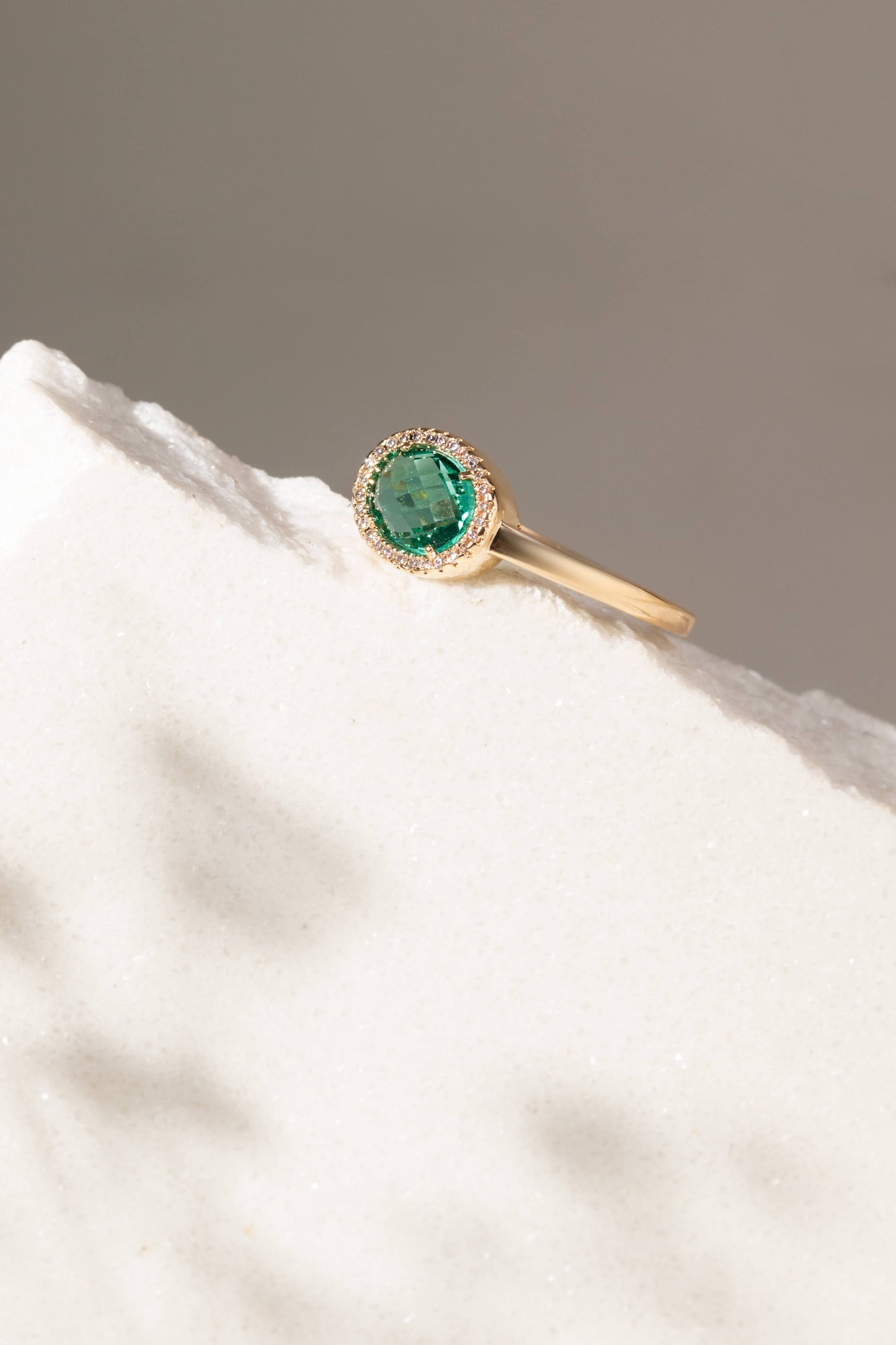 Paraiba Crystal Oval Ring