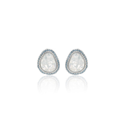 Zirconia Ice Blue Geometric Earrings