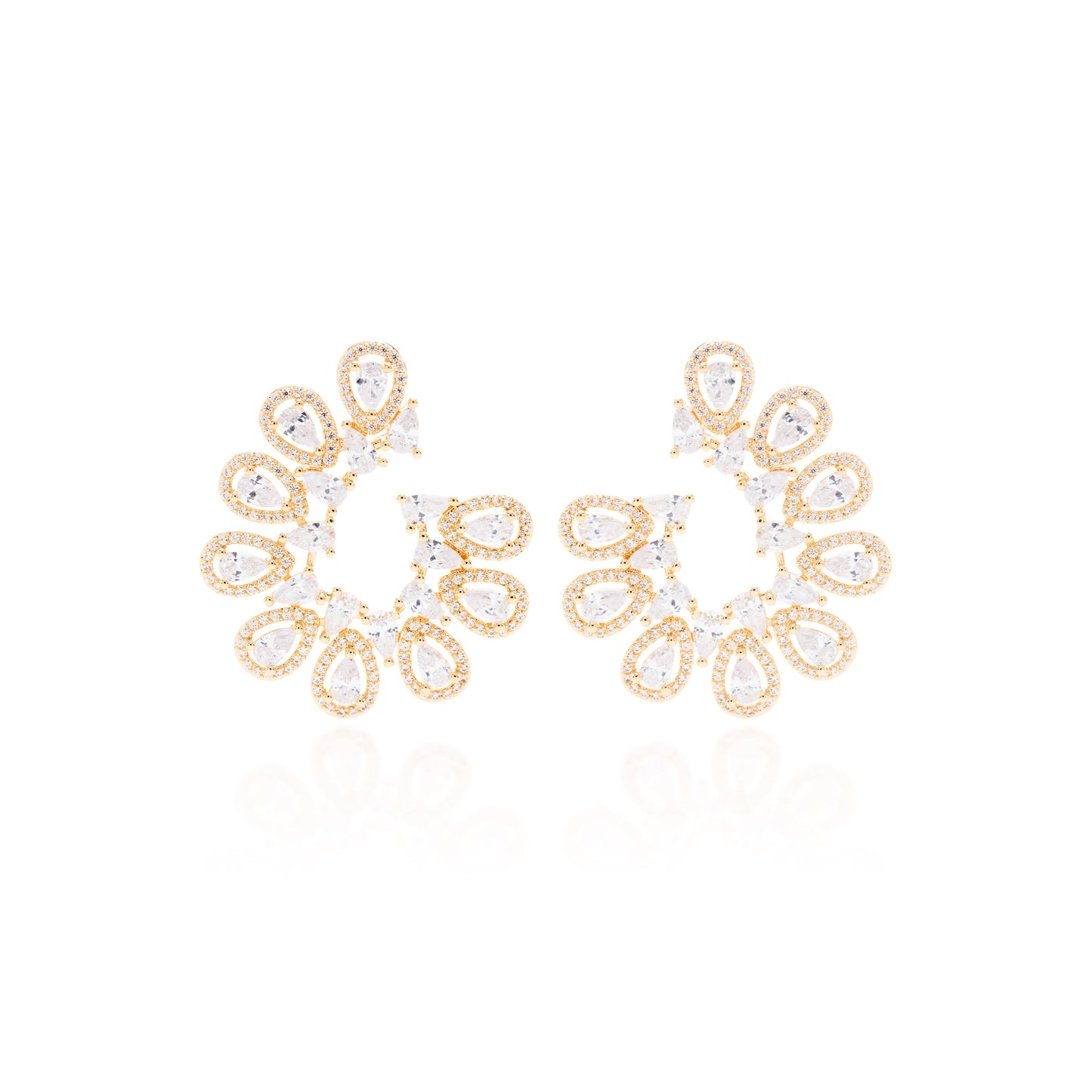 White Zirconia Drops Earrings