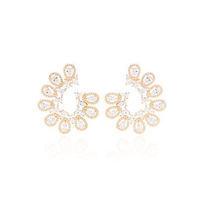 White Zirconia Drops Earrings