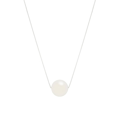 Solitary Pearl Necklace 12MM 925 Sterling Silver