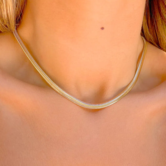 Mesh necklace in 18k Gold plating