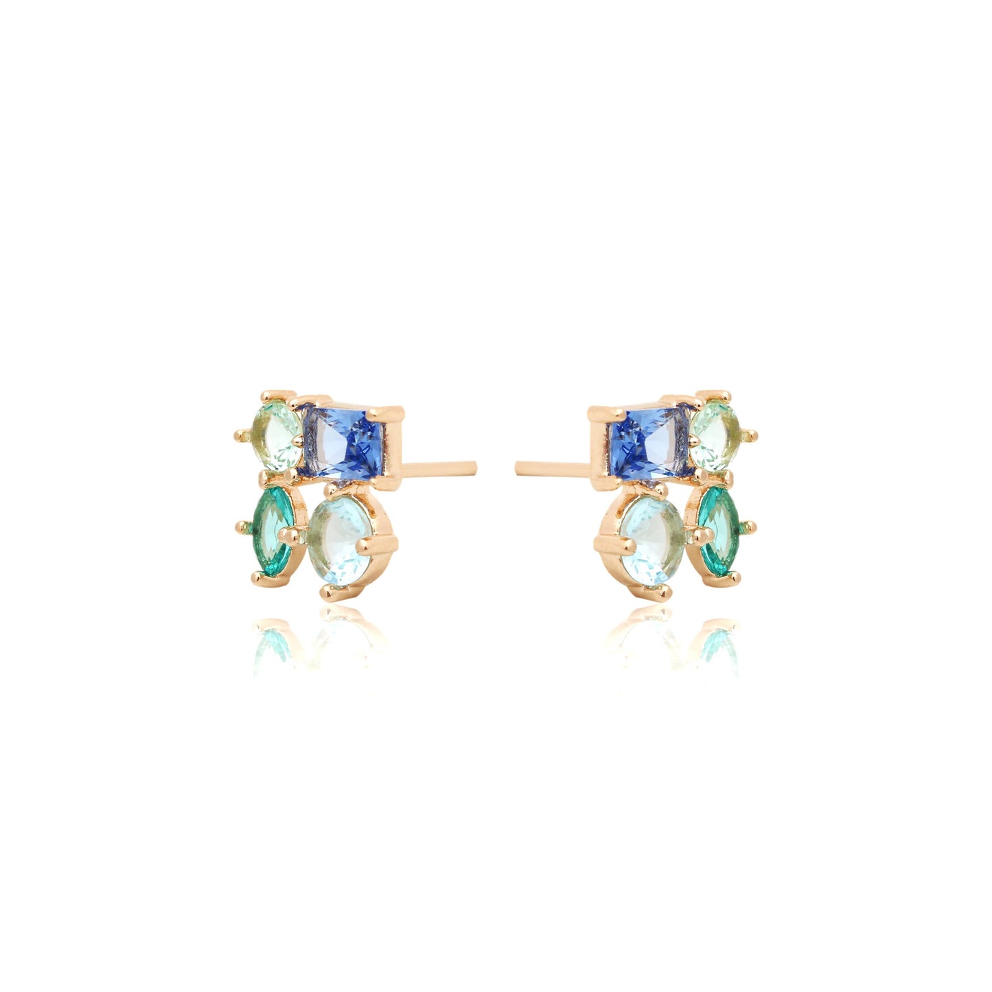 18k gold plated with Blue London crystal earrings