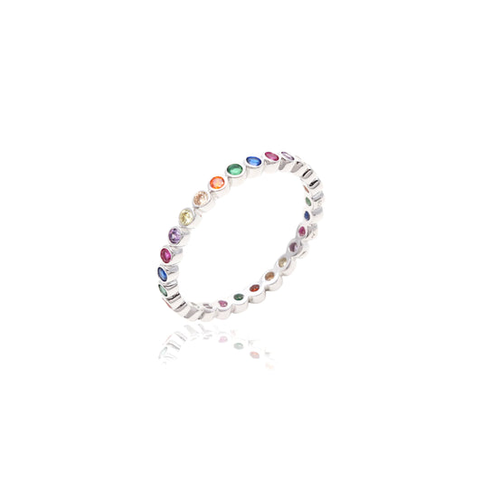 Ring with colorful zirconia